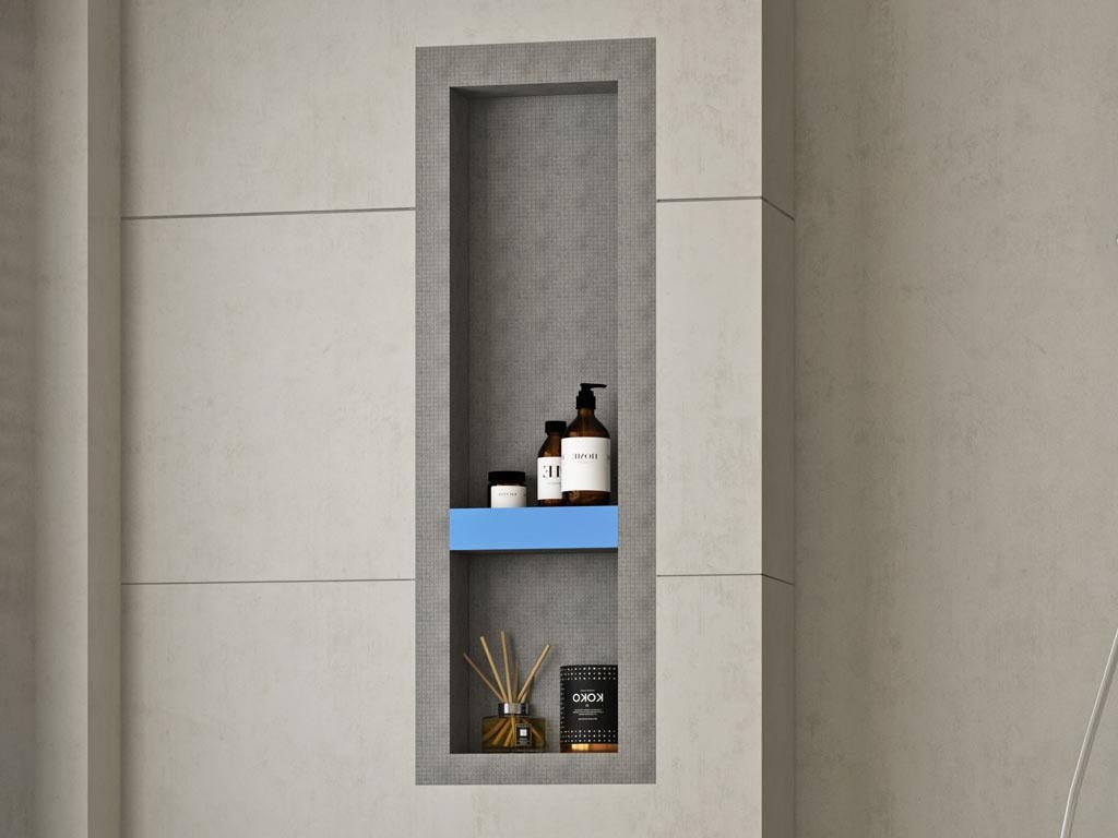 ZBJDX Nicho De Ducha Empotrado, Caja De Nicho De Ducha Lista Para Azulejos De Acero Inoxidable 304, Estante De Baño De Dos Niveles, No Necesita Azulejos, Fácil De Instalar Para Baño