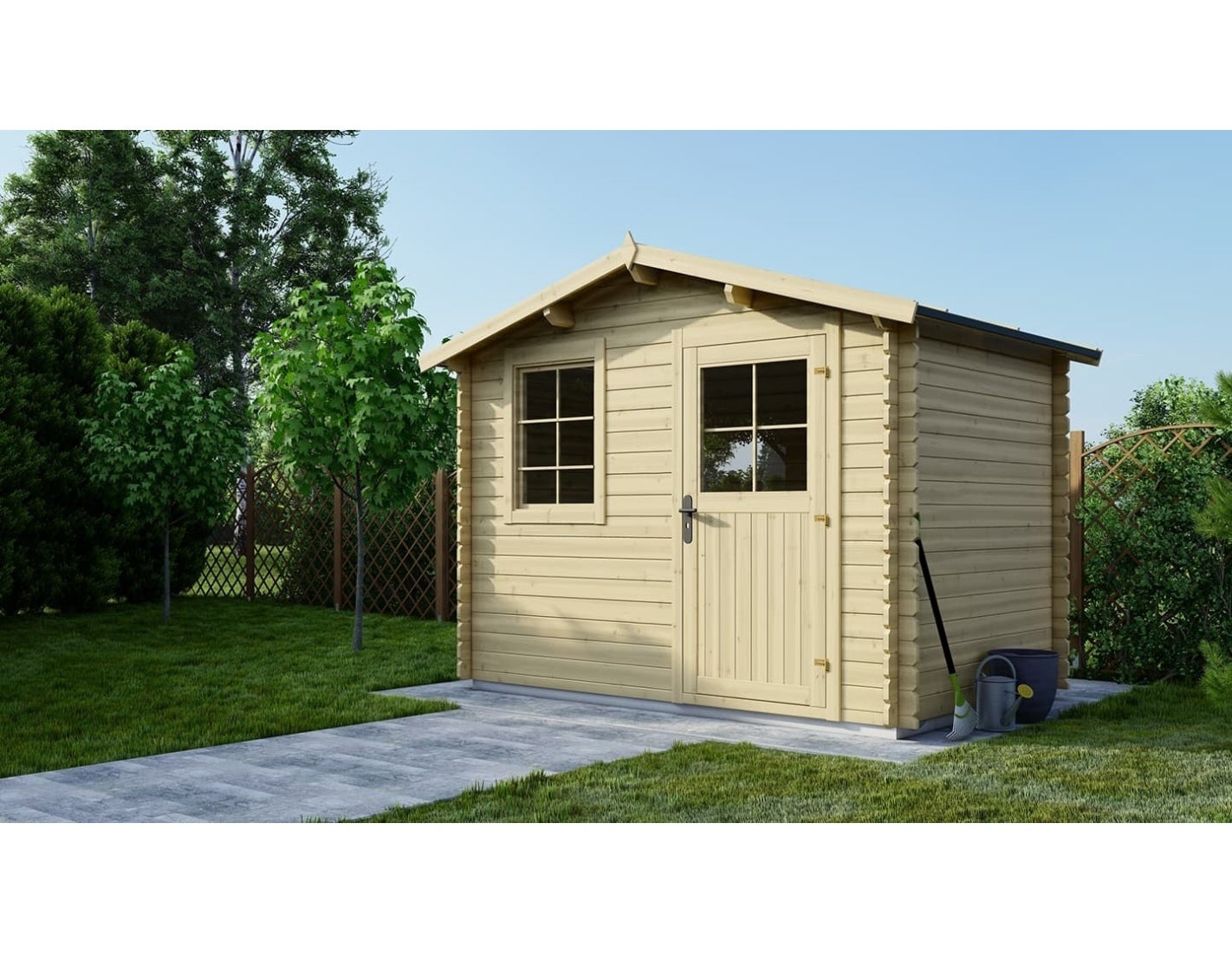 Domek ogrodowy ALTANKA 6 m2 - 3x2 m - 28 mm, drewniany, DOM472, 1szt.