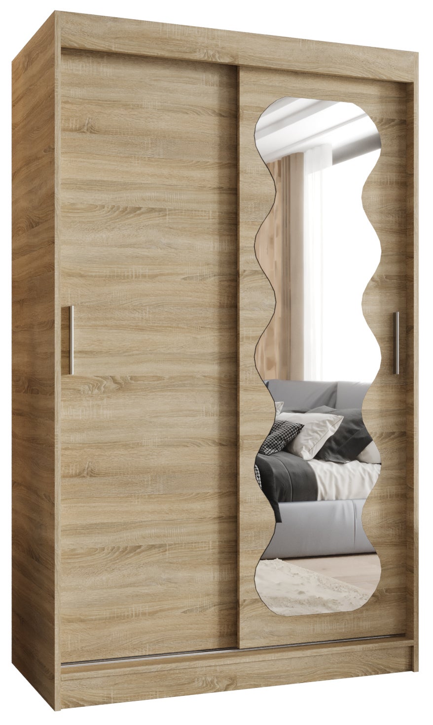 Szafa przesuwna garderoba SPOTI 120 x 62 x 200 cm Sonoma