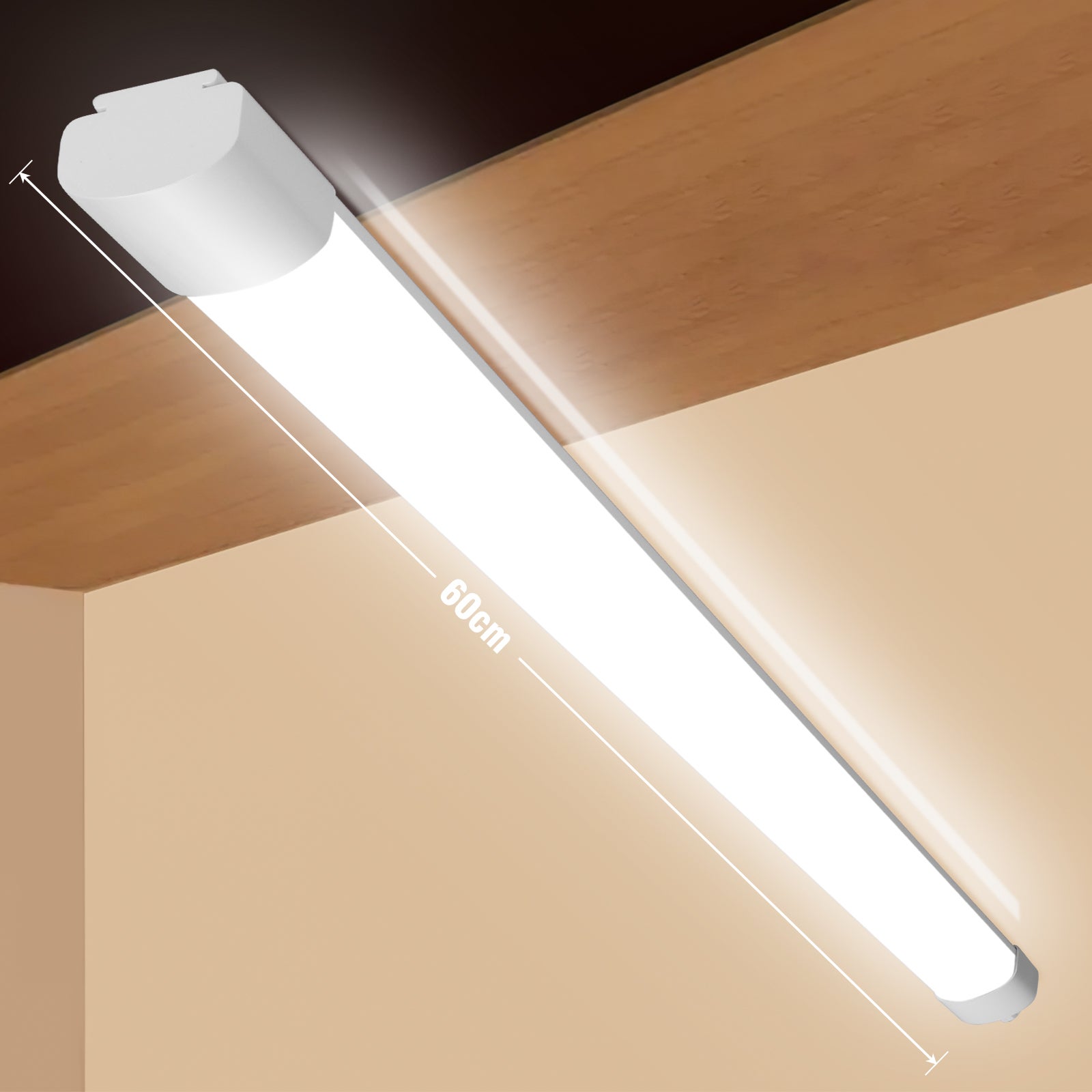 LOVHAUS Rura LED Wysokiej Wydajności, Superiorna Jasność, 60CM, 20W, 110LM/W, Idealna Do Garaży, Pięwnic, Warsztatów, Magazynów