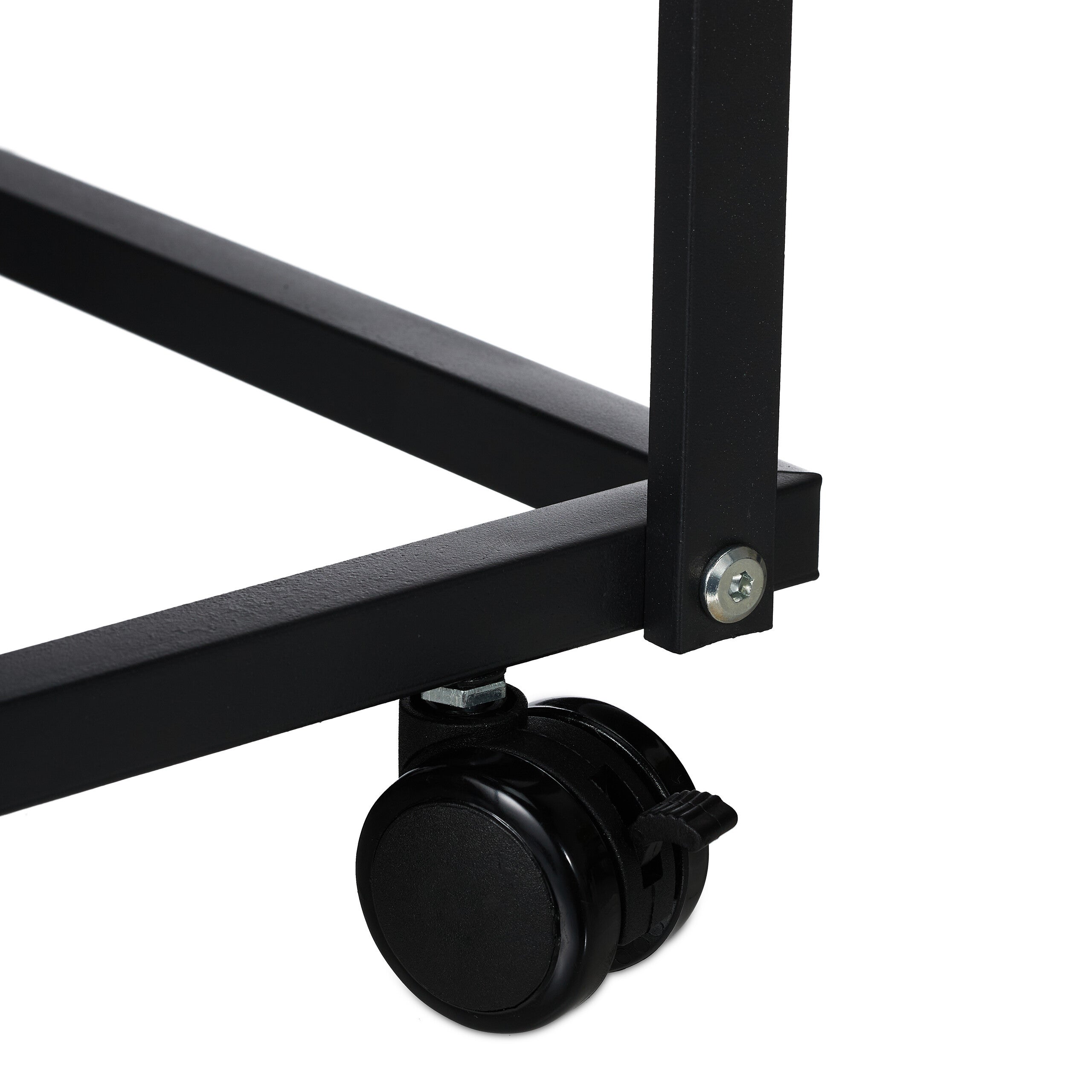 Scaffale Portapiante con Rotelle, 60,5 x 61,5 x 26 cm, a 4 Ripiani, in Acciaio, Portafiori e Portavasi, Nero, Relaxdays - 7
