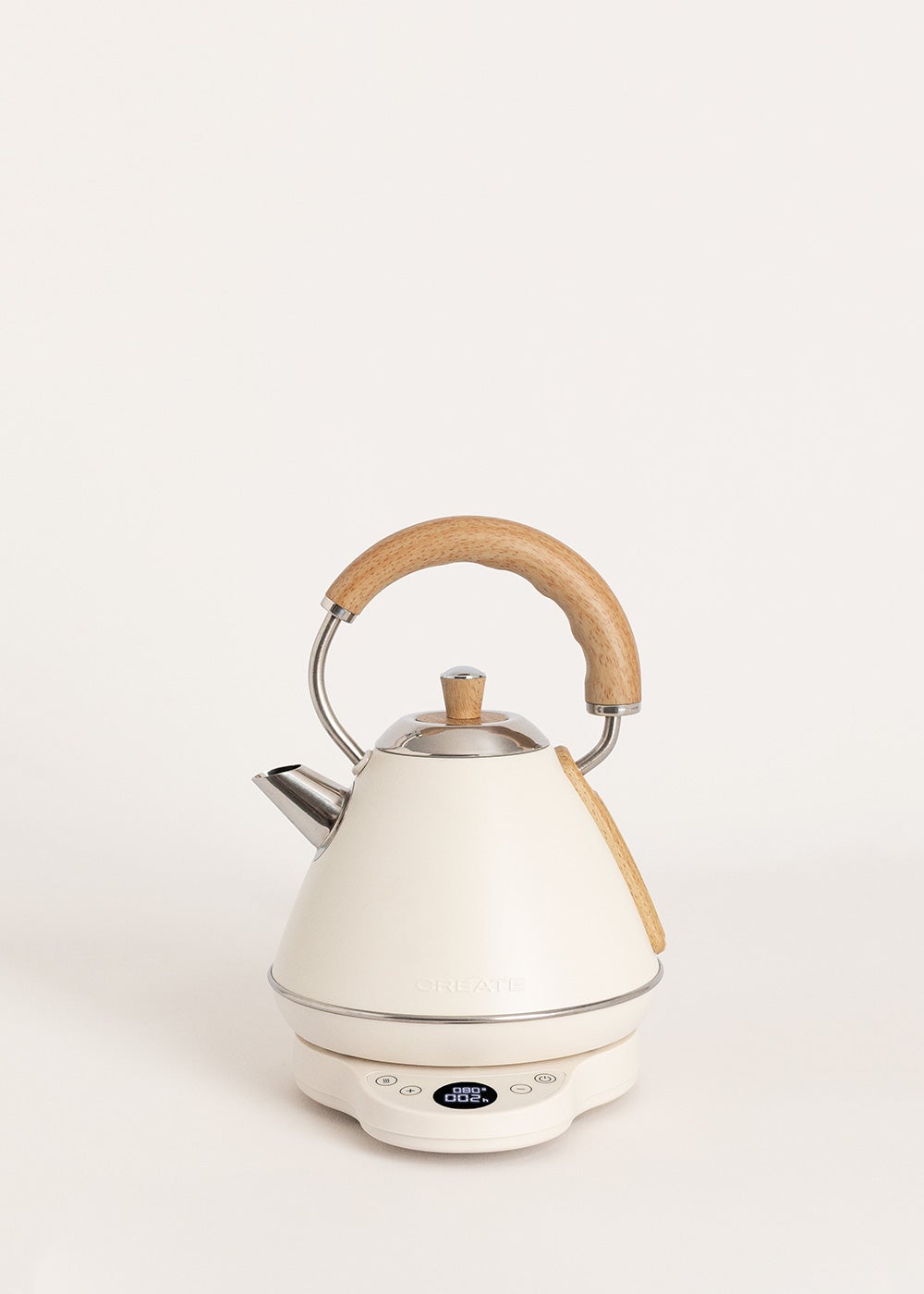 CREATE - KETTLE RETRO PRO - Bouilloire électrique 1 L avec contrôle de température - Blanc cassé - 5