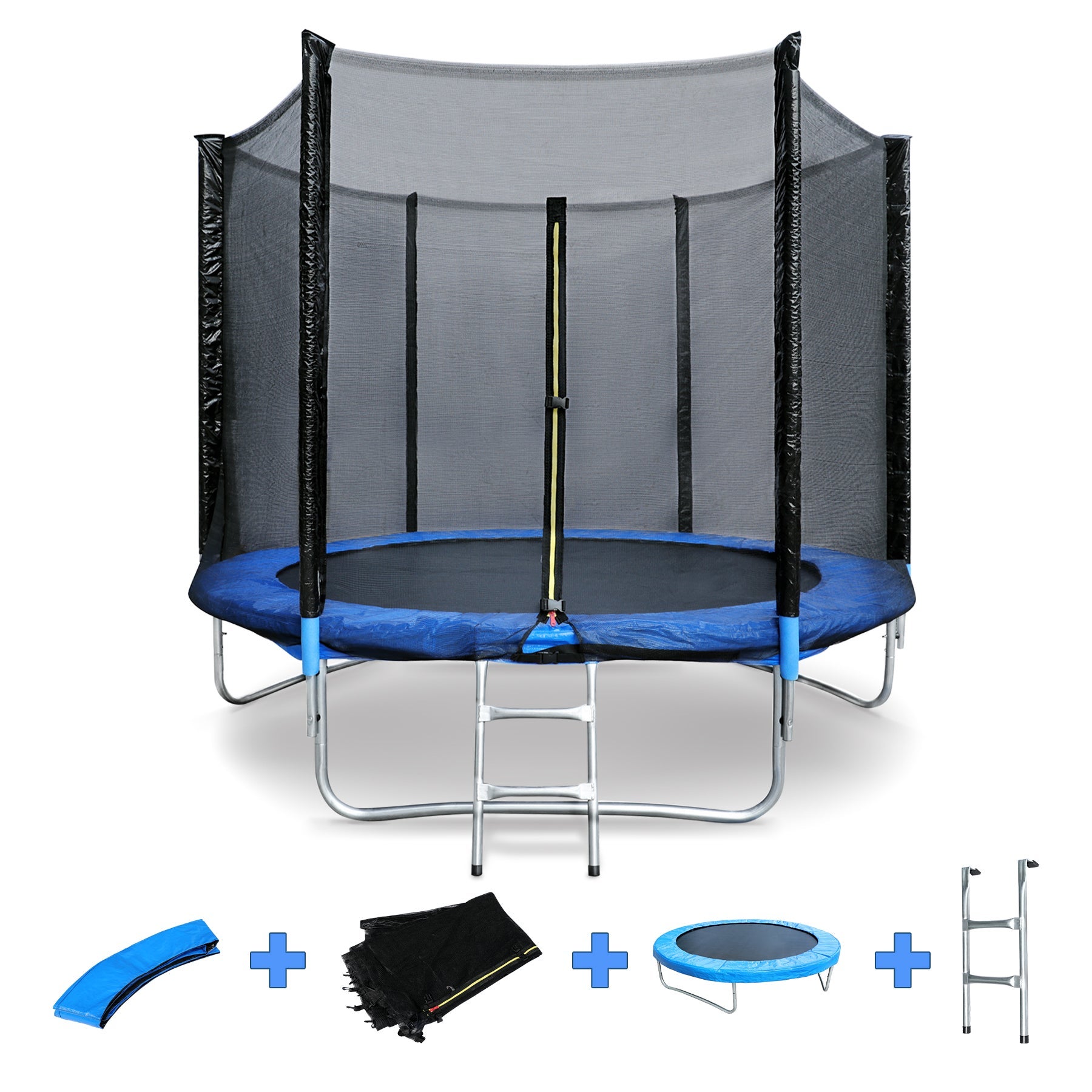 Trampolim de jardim HomeMiYN Ø183 cm com rede de segurança, estrutura estável e escada para crianças exterior - 3