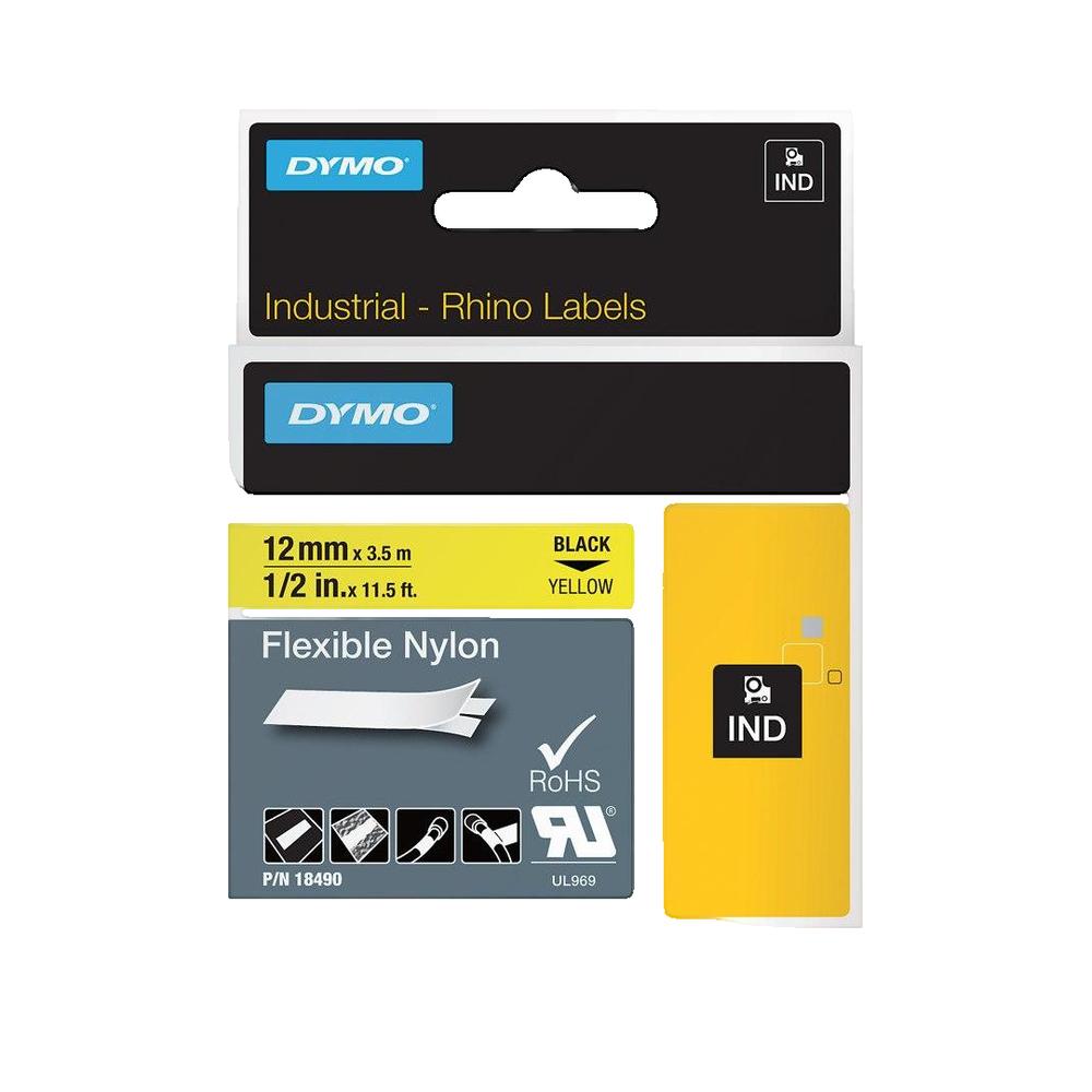 Taśma etykietująca Dymo Nylon Flexible czarna odporna na UV i chemikalia
