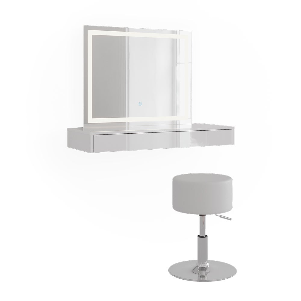 Vicco Stół toaletowy Sherry, Biały, 100 cm 3 części