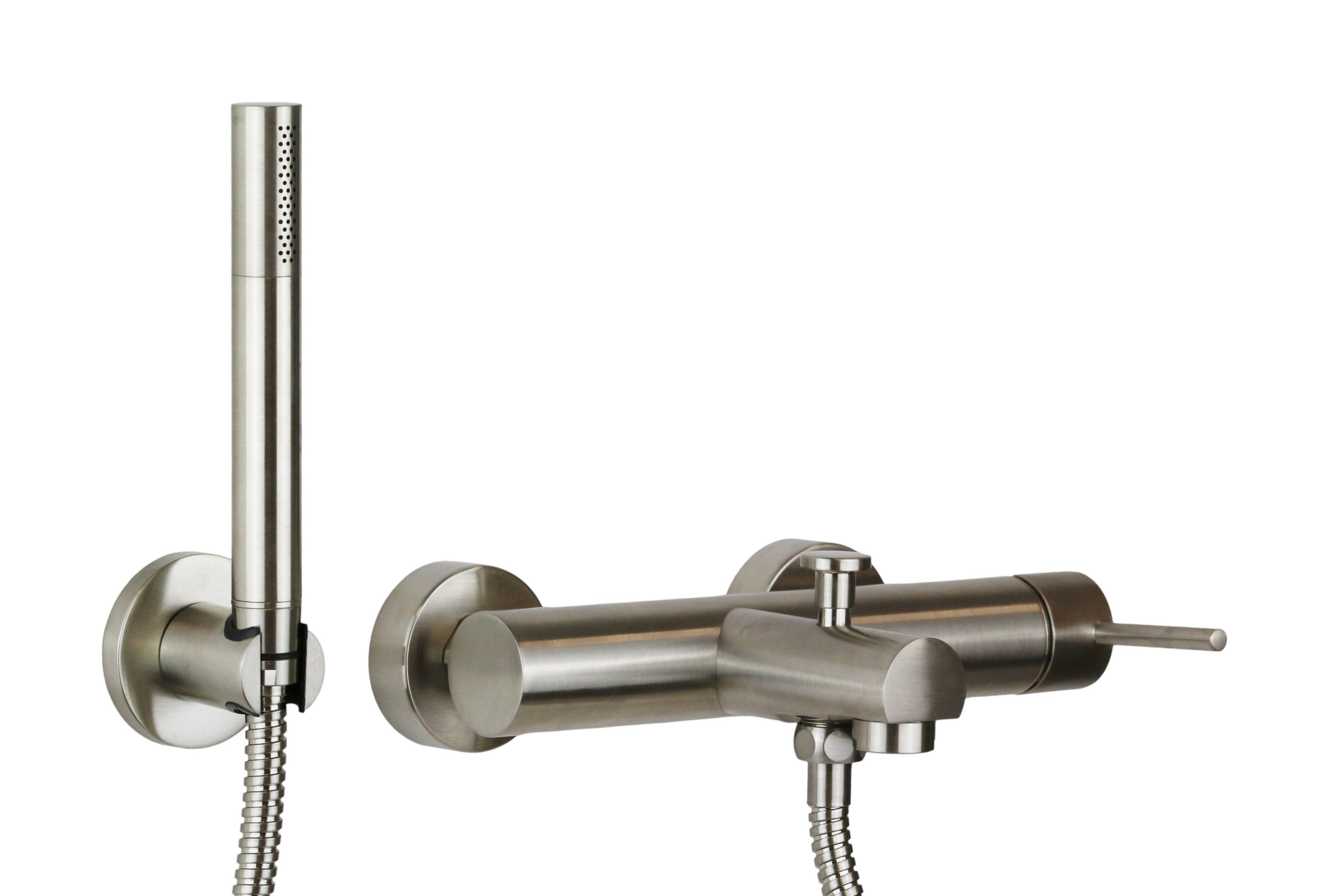 Mezclador de baño externo de acero cepillado Gattoni Easy 2201