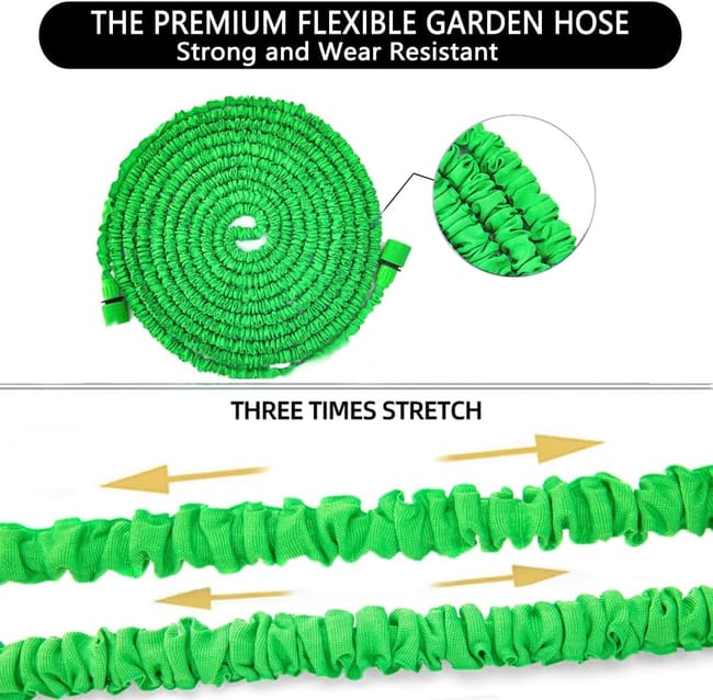 Tuyau d'arrosage Extensible 30M, 100FT Tuyau Arrosage Flexible ＆Léger avec 7 Modes de Pulvérisation et Joint universel, Tuyau Arrosage-Retractable. - 4