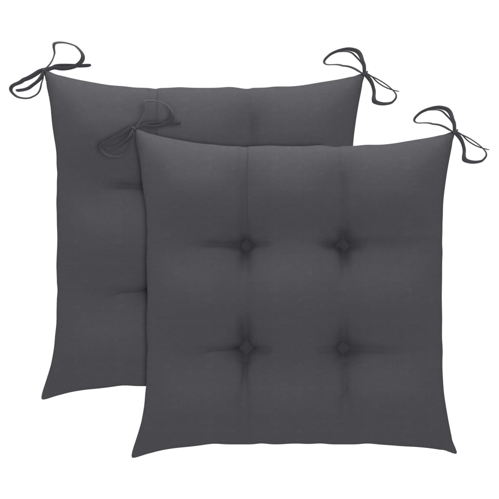 Chaise de jardin pliable avec coussin en Bois Gris - 9