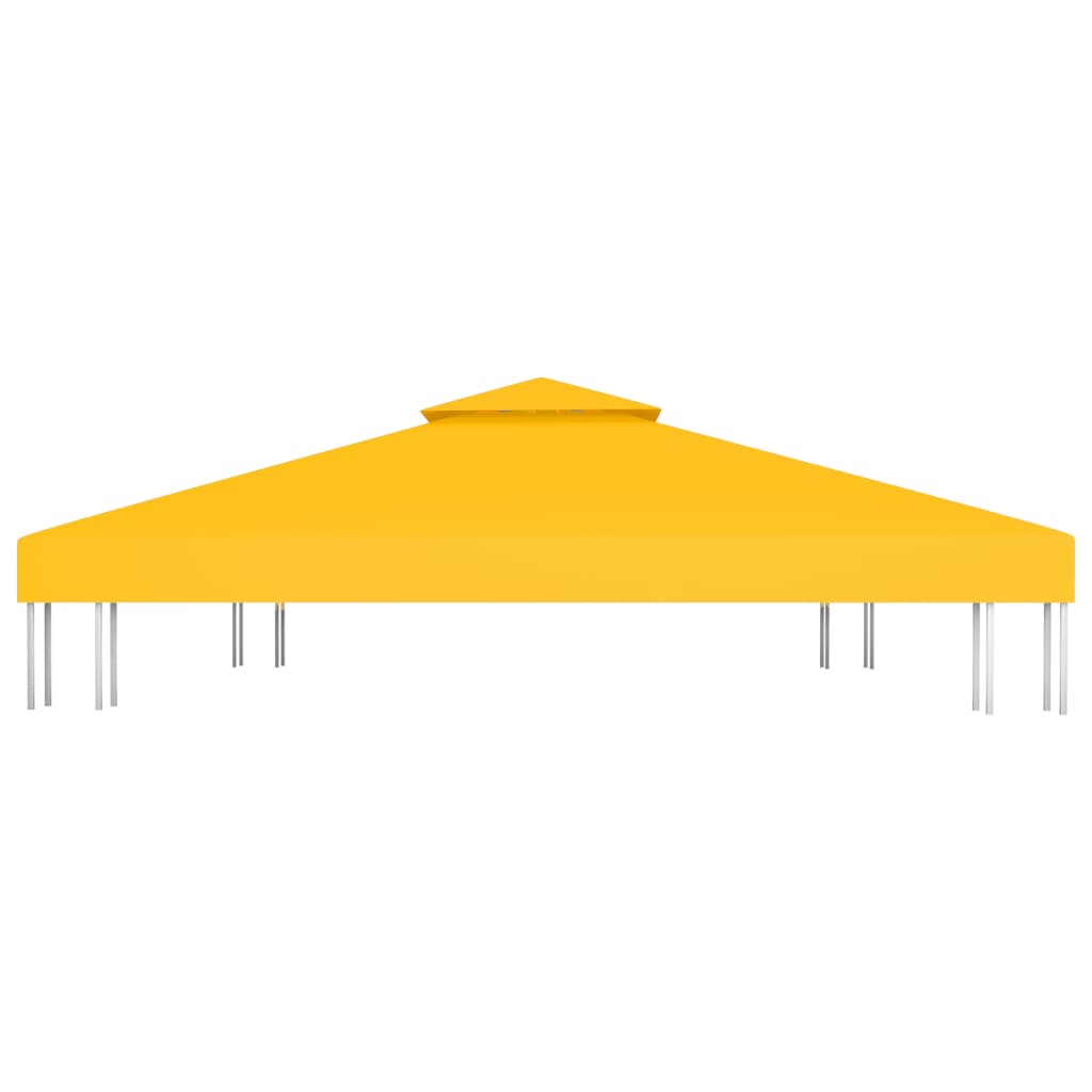 Maison Exclusive - Copertura Superiore per Gazebo a 2 Strati 310 g/m² 4x3 m Gialla - 4
