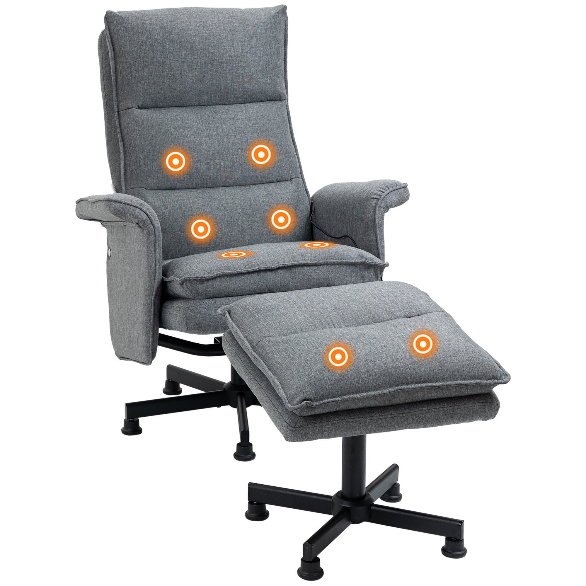 Fauteuil massant électrique relaxant avec reposepieds et — free download