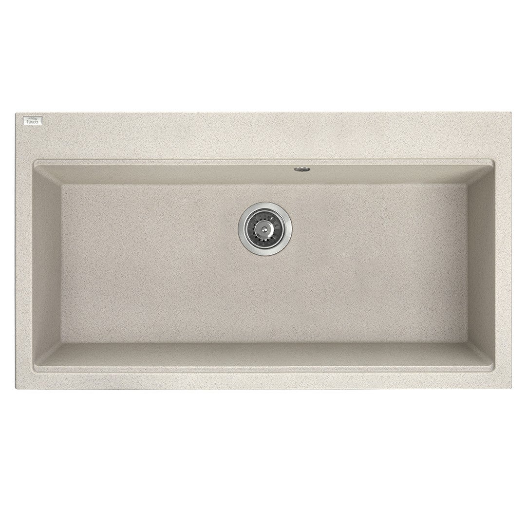 Zlewozmywak Granitowy 1-komorowy Laveo TAU 50x90cm Wpuszczany Beżowy