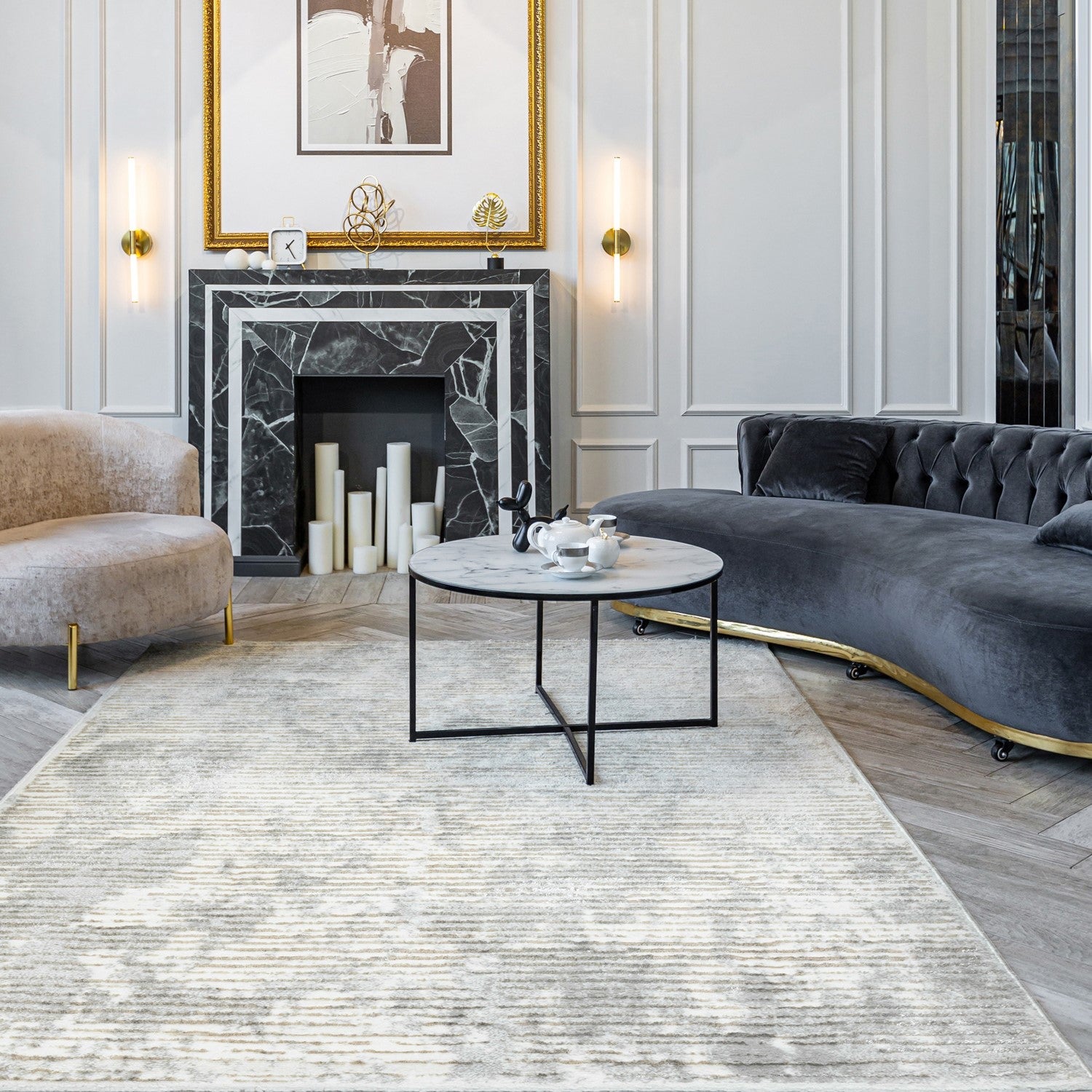 Dywan nowoczesny Milo 60x100 cm przecierka beżowy - 3