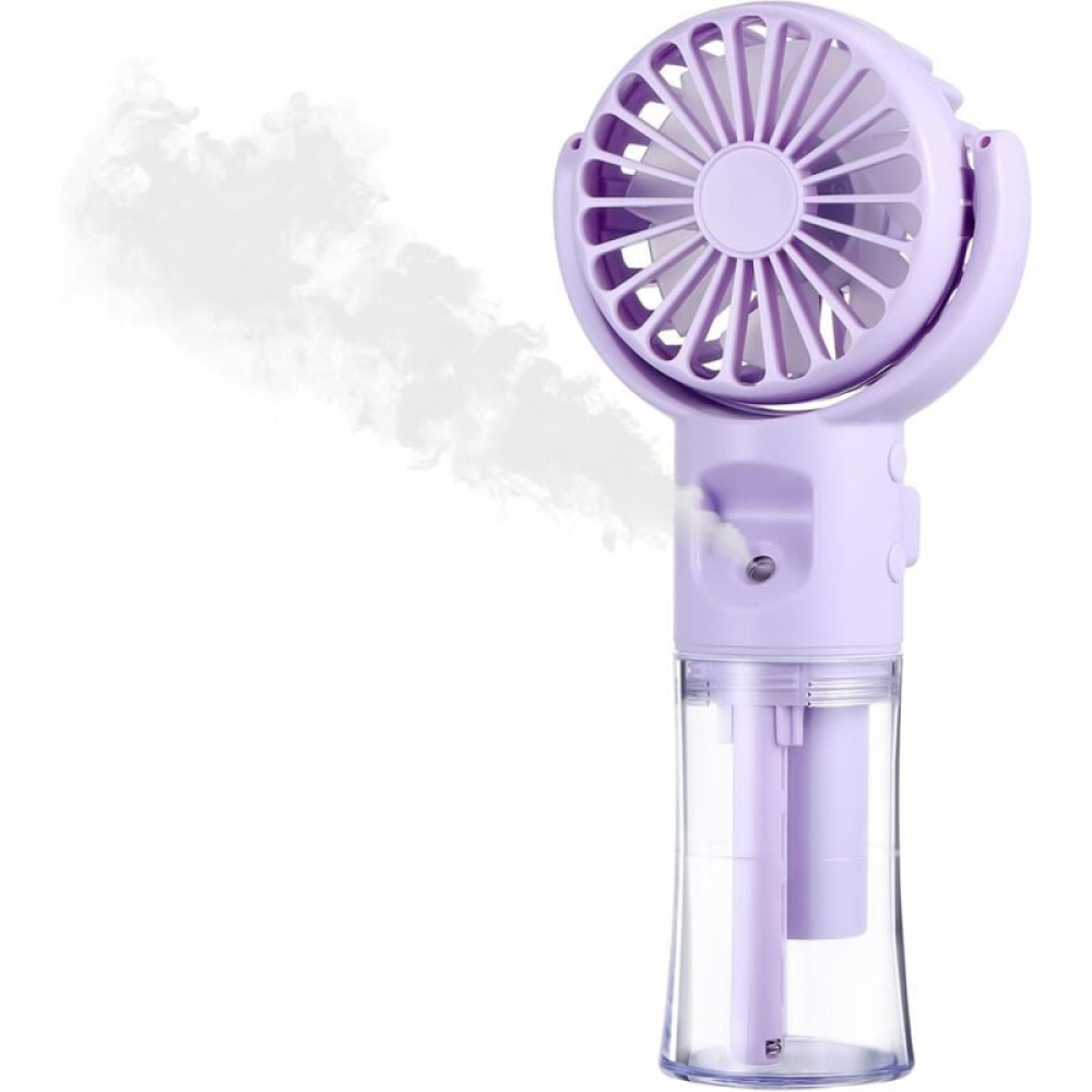 Przenośny wentylator z mgiełką, akumulatorowy mini wentylator ręczny, 4-biegowy wentylator przenośny, przenośny wentylator USB, akcesoria podróżne