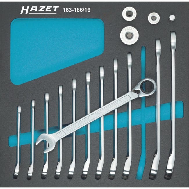 Hazet 163 186 16 Serie Di Chiavi Combinate A Forchetta Ad Anello Con hazet-163-186-16-serie-di-chiavi-combinate-a-forchetta-ad-anello-con