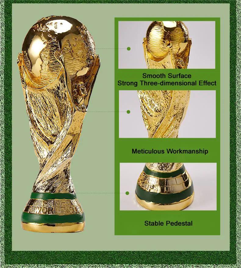 Décoration intérieure, ornement en résine représentant le trophée de la Coupe du Monde de la FIFA, Qatar, 36 cm, creux, pour les fans de football - 10