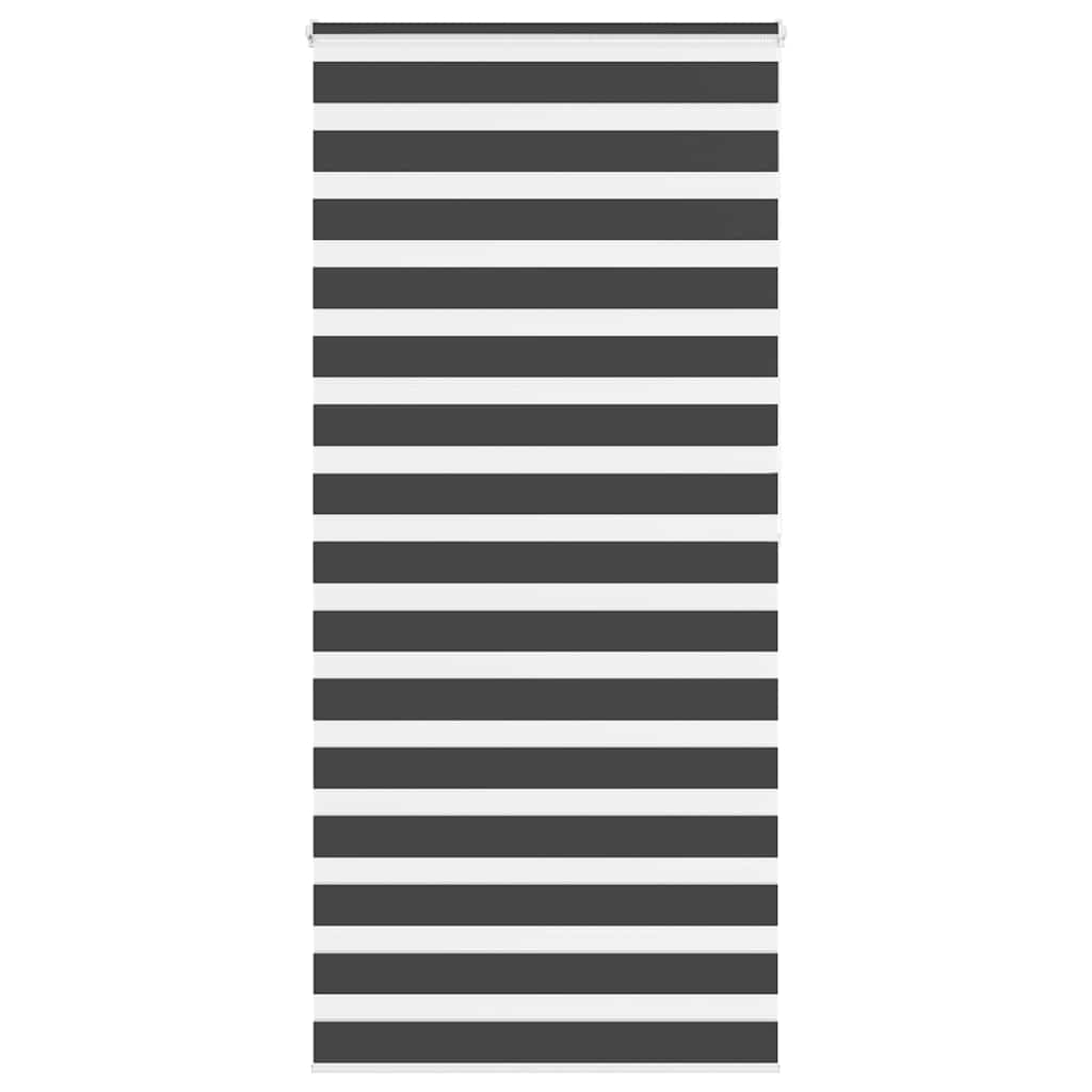 Roleta zebra, czarna, szerokość tkaniny 90,9 cm, poliester vidaXL