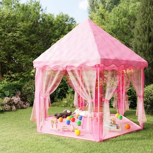 Tenda Gioco Per Bambini A Forma Di Castello | Rosa | Con Retine E Borsa Di Trasporto | Per Casa E Giardino