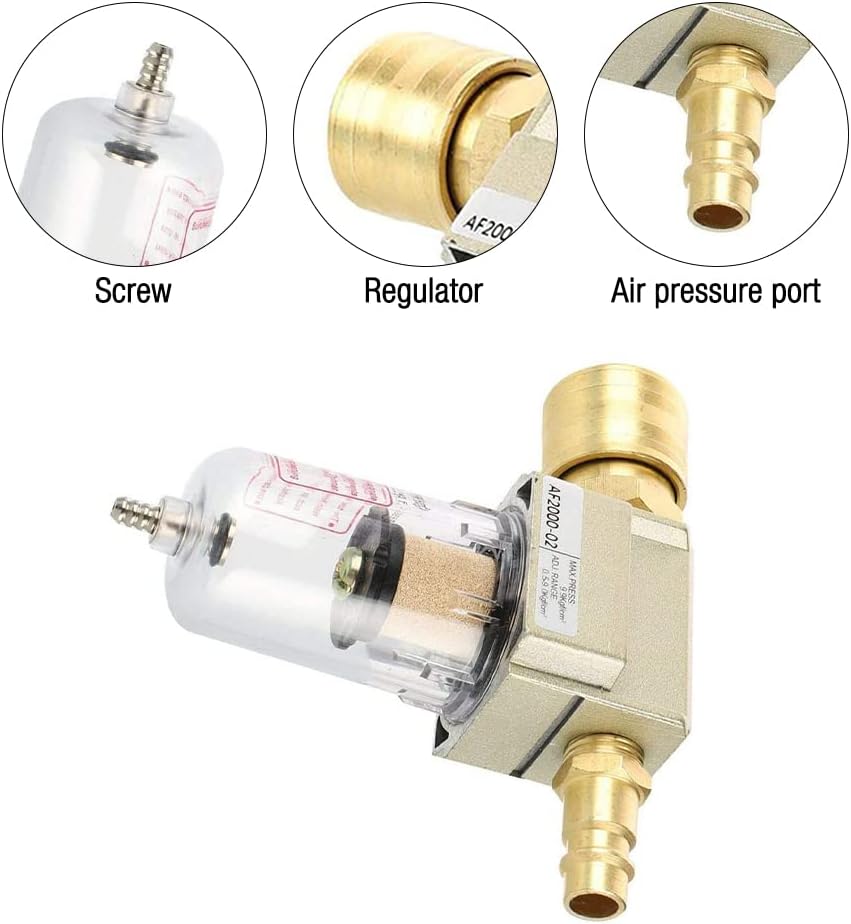 Filtro Separatore Acqua-olio Per Attrezzature Pneumatiche E Aerografi Pistole EB - Foto 5