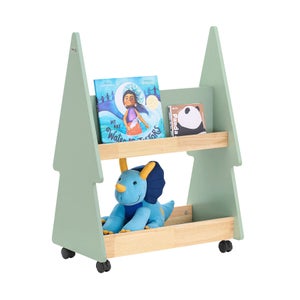 Rangement Enfant Roulettes Coffre Bibliothèque à Roulettes VERTBAUDET SCHOOL - Blanc Et Bois Pin | Rangement Original Pour Livres Enfants Coffre Rangement Roulettes Pin Blanc 45x44x40cm 2 Compartiments