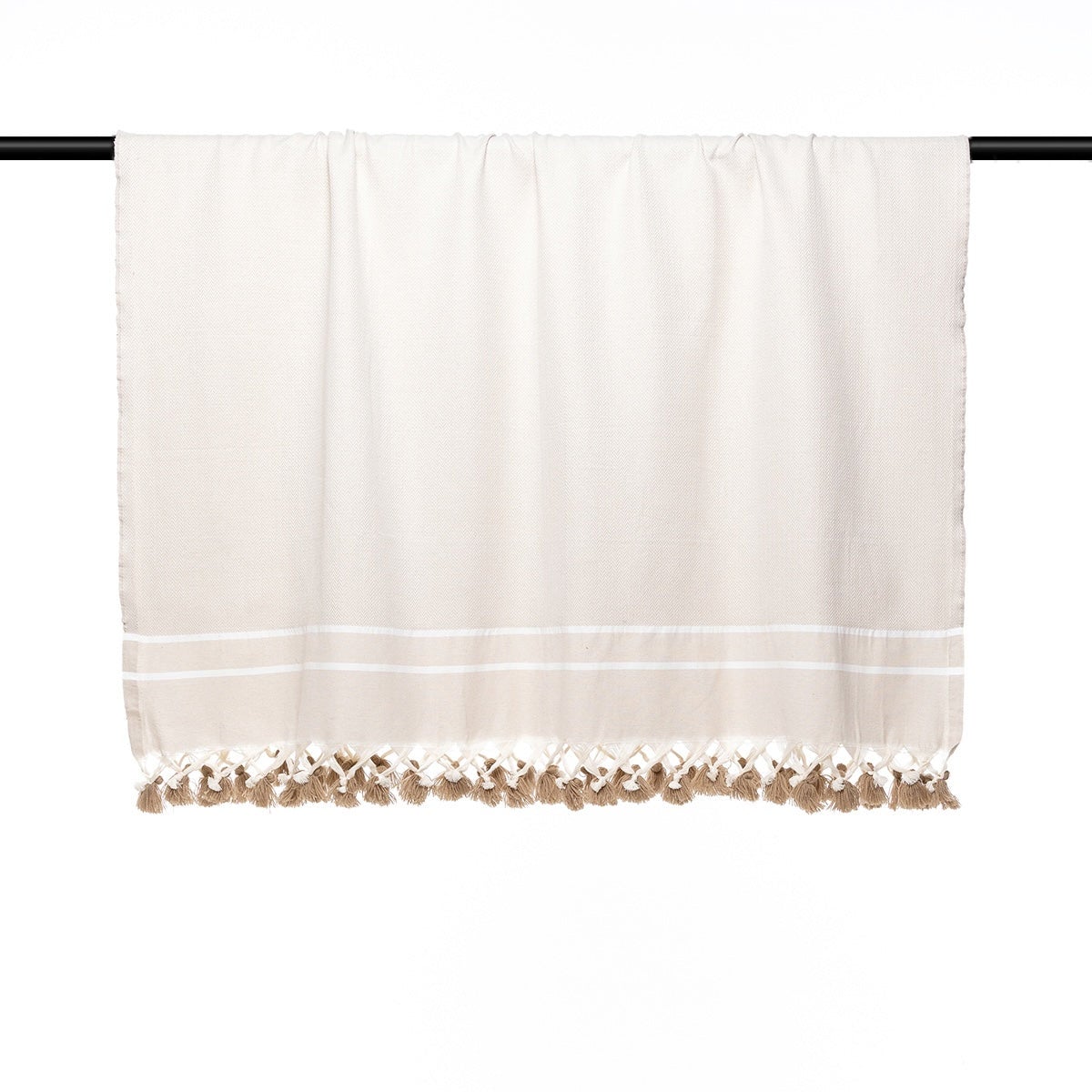 Plaid coton taupe clair - 3