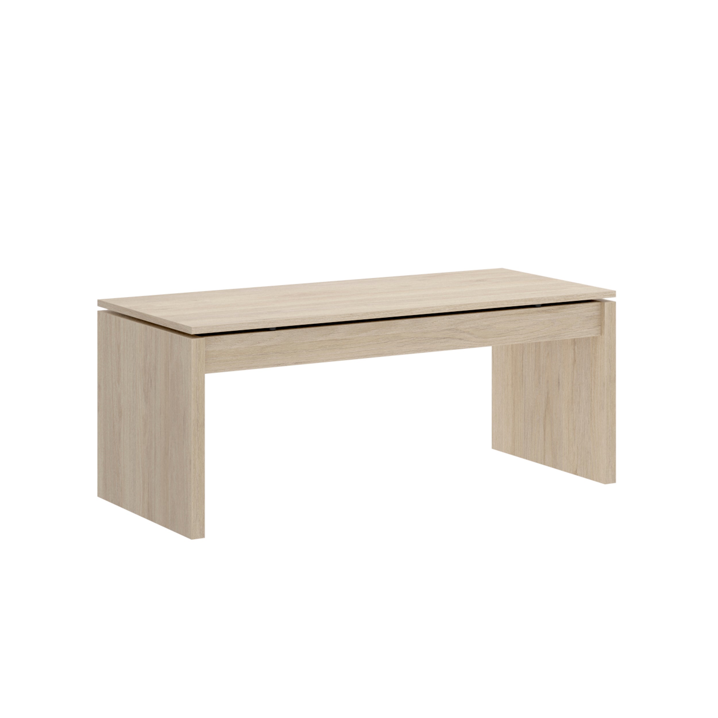 Table basse BASTIAN - Plateau relevable - Coloris blanc - 5