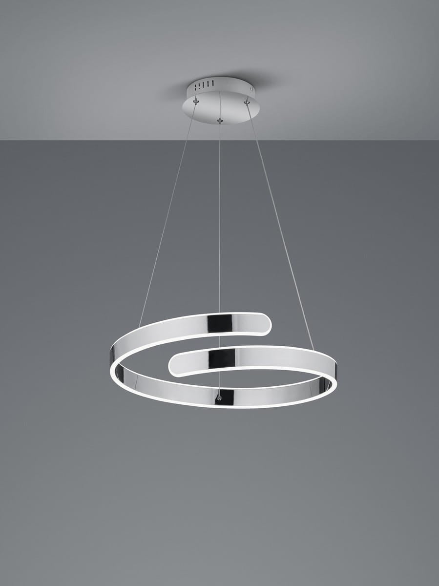 Lampa wisząca Parma srebrno-biała LED 37W 4000K 4500lm wym: 150 x 50 x 50 cm metal RL
