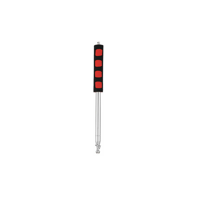 Mât de drapeau télescopique acier inoxydable 2 m extérieur rouge pour enseignant guide touristique - 2