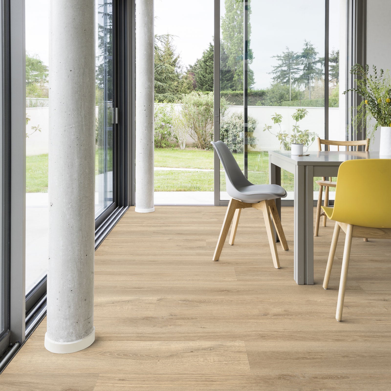 Lame PVC effet bois naturel, Gerflor Senso Clic Premium 1213 Kariba blond, 146,1 x 24 cm, pose clipsable, pour habitat et commerces - 2