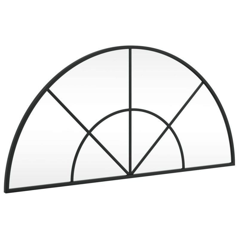 Miroir mural noir 80x40 cm arche fer - 2