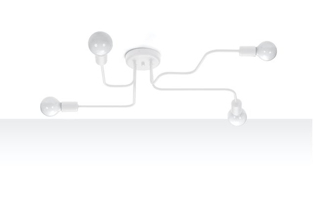 Lampa sufitowa wisząca Vector biała 4xE27x15W wym: 15,5 x 78 x 58 cm metal Sollux Lighting