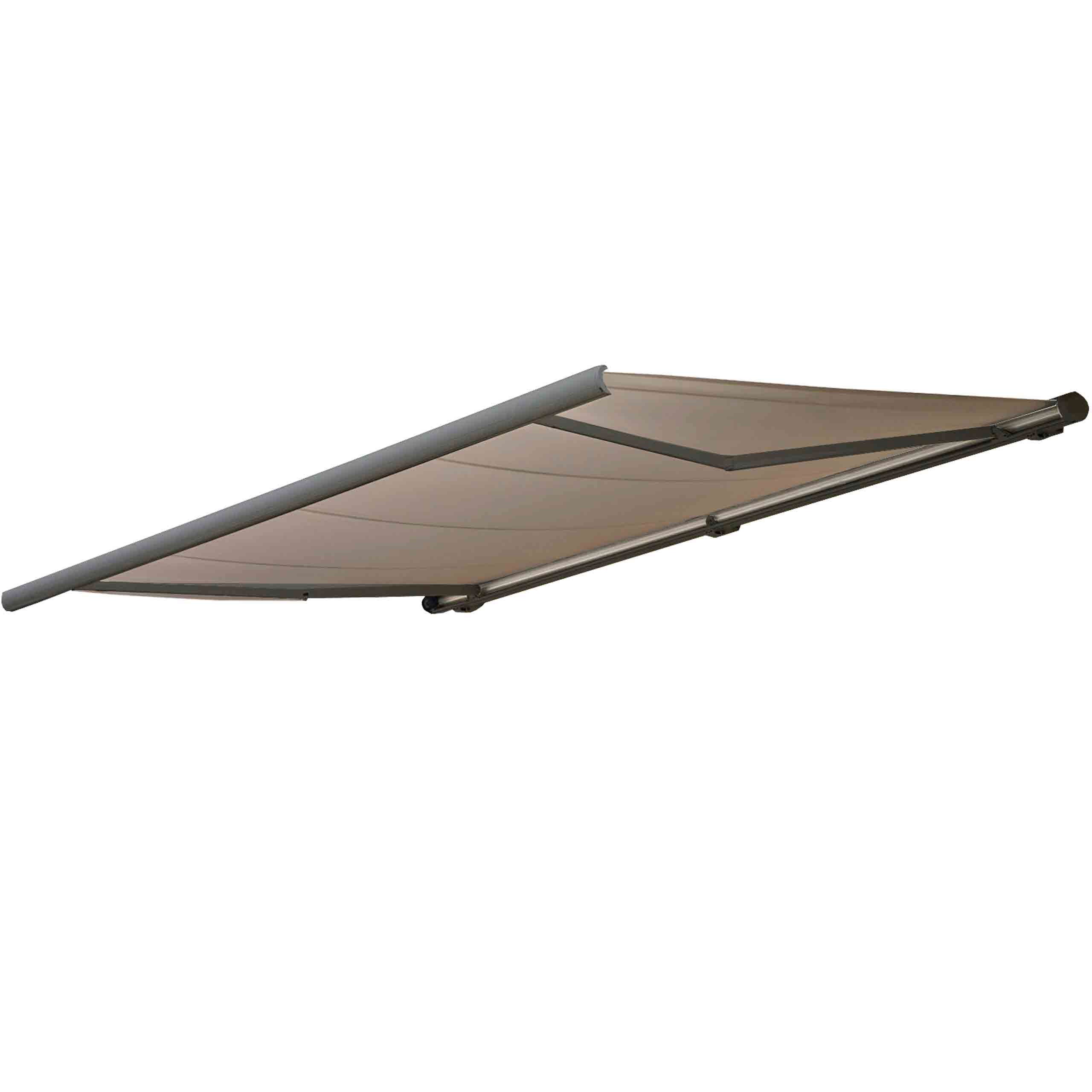 Wymienne poszycie do markizy T124, pełna kaseta Wymienne poszycie przeciwsłoneczne 5x3m ~ Poliester piaskowy