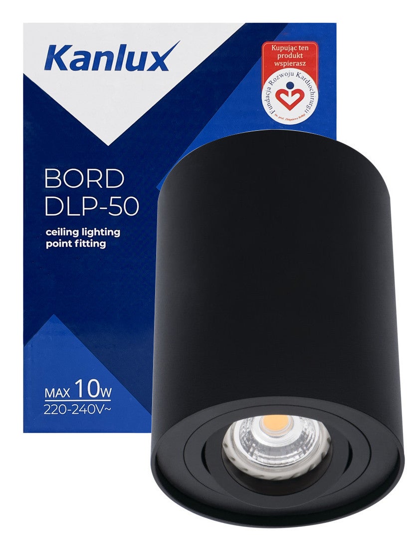 Plafonnier rond aluminium – Accentuation – Noir mat – GU10 – Ø95mm - 8