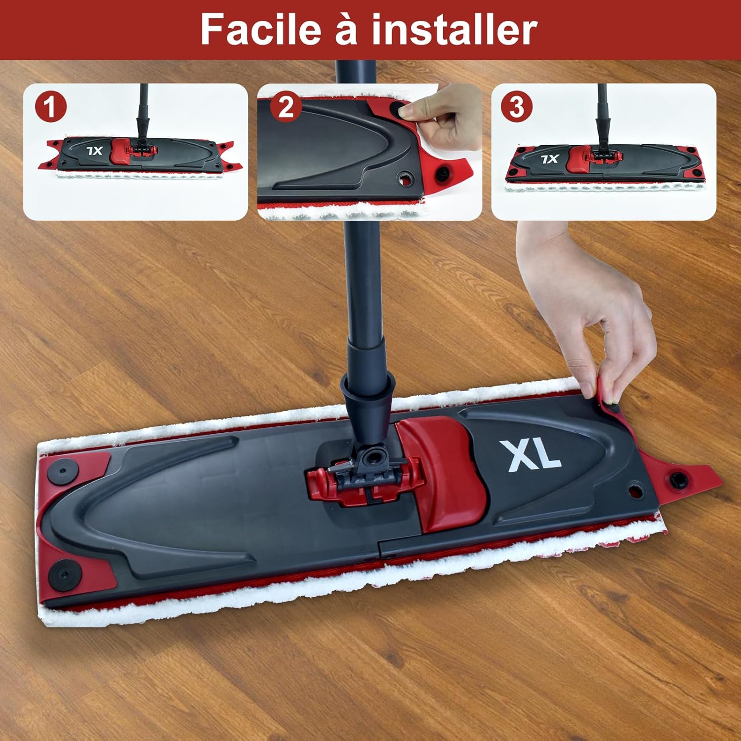 5 Pièces pour Vileda UltraMax XL Balai Serpillière Recharge Kit, Housse de Coussin de vadrouille Ultra Large en Microfibre pour Tous Les sols durs - 4
