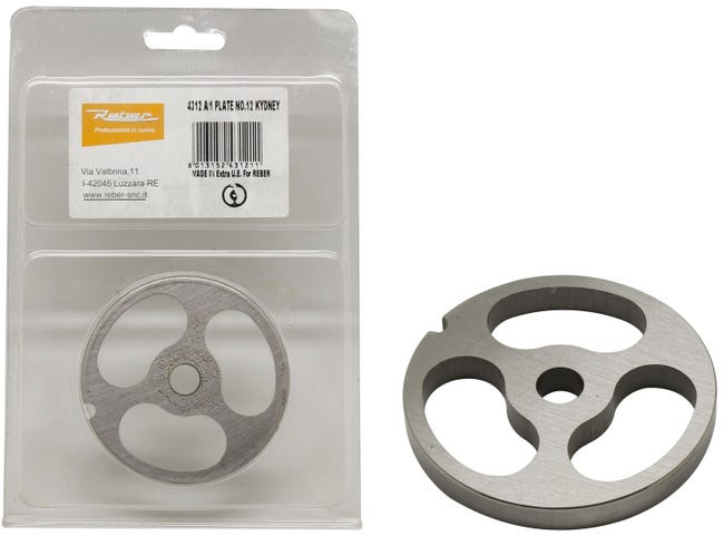 REBER PIASTRA TRAFILA PIASTRA TC. 12 D. 8 INOX ACCIAIO INOX 18/20 Per - Foto 3