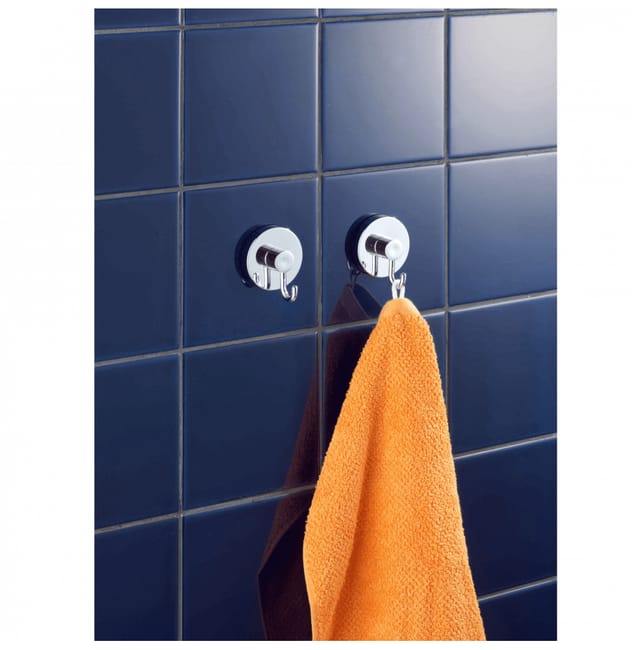 Perchas adhesivas de bano Wenko Milazzo Vacuum Loc Leroy Merlin