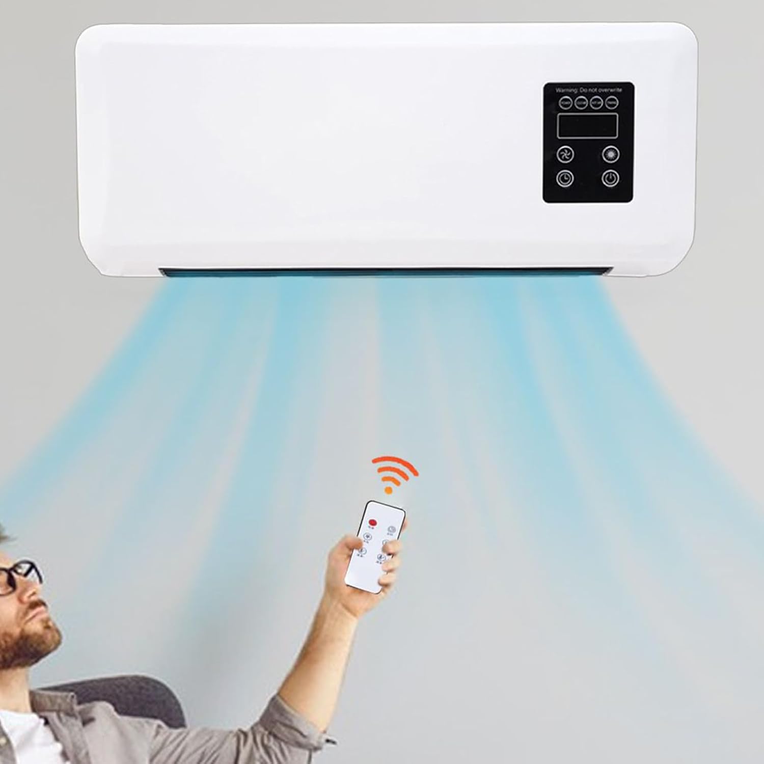 Combinaison de chauffage et de climatiseur portable, chauffage électrique mural 2 en 1 pour bureau et chambre - 6