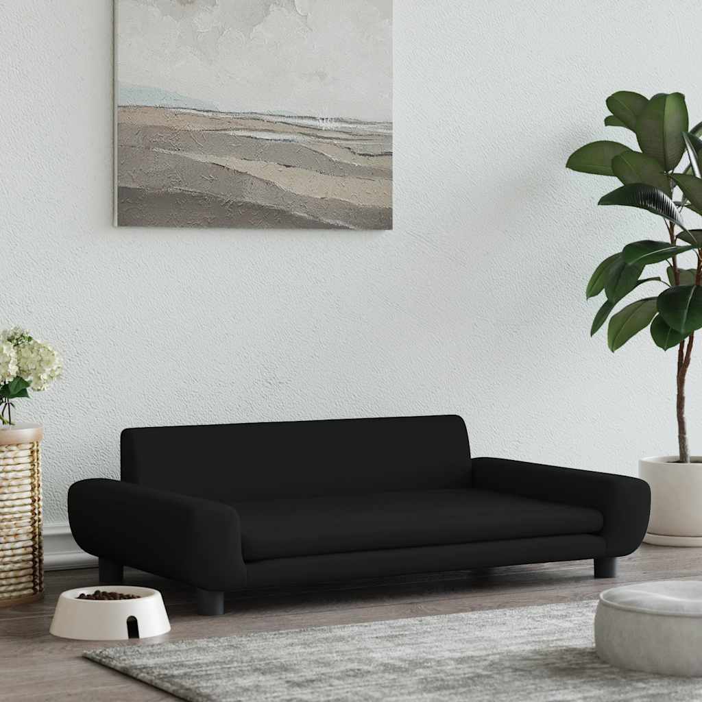 Legowisko dla psa, czarne, 100x54x33 cm, aksamitne vidaXL