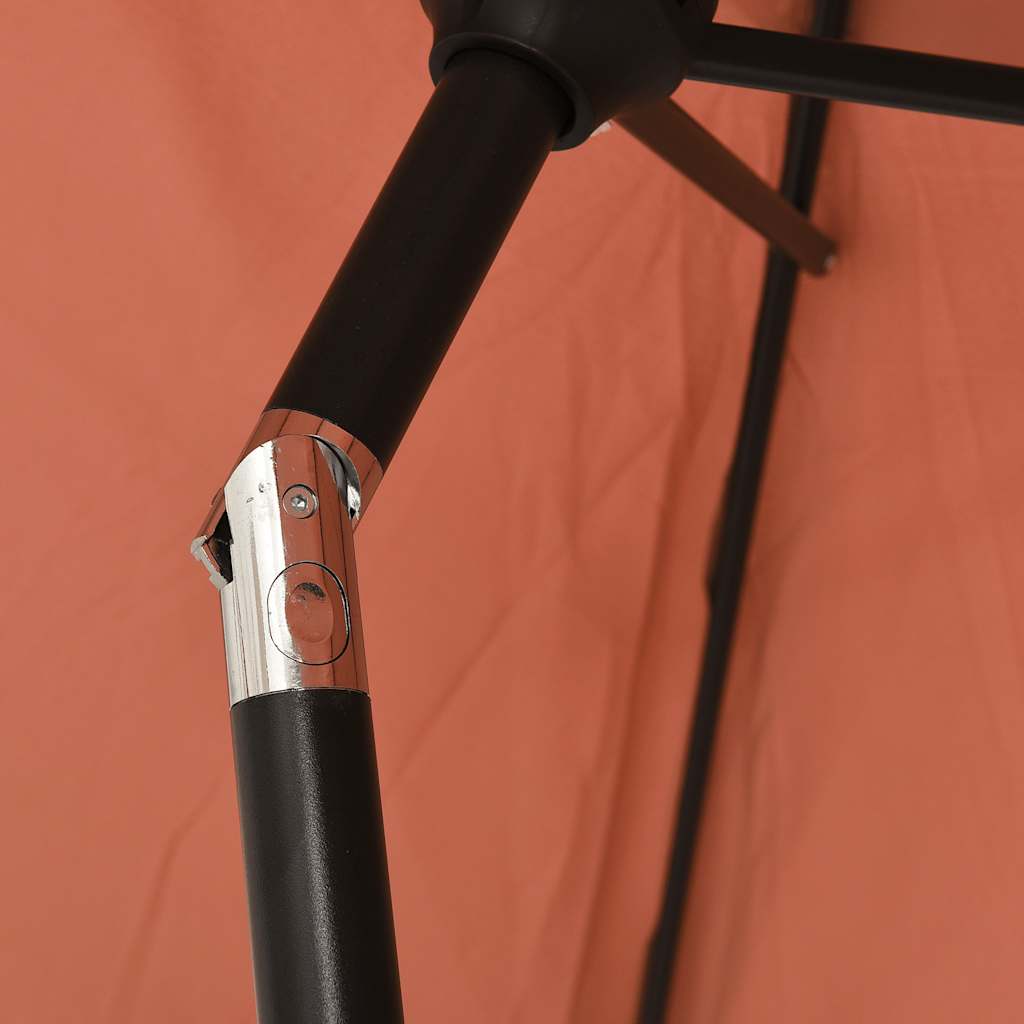 vidaXL Parasol d'extérieur avec mât en métal 300x200 cm terre cuite - 5