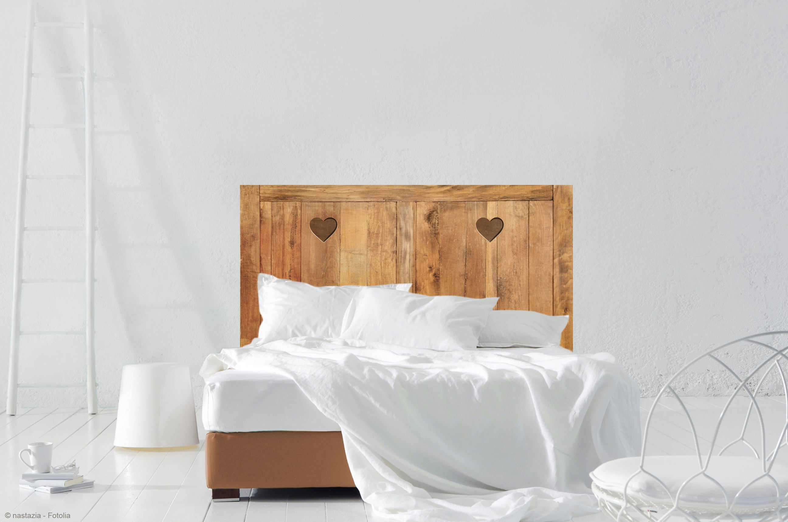 Sticker décoratif pour tête de lit, trompe l'oeil tête de lit , style