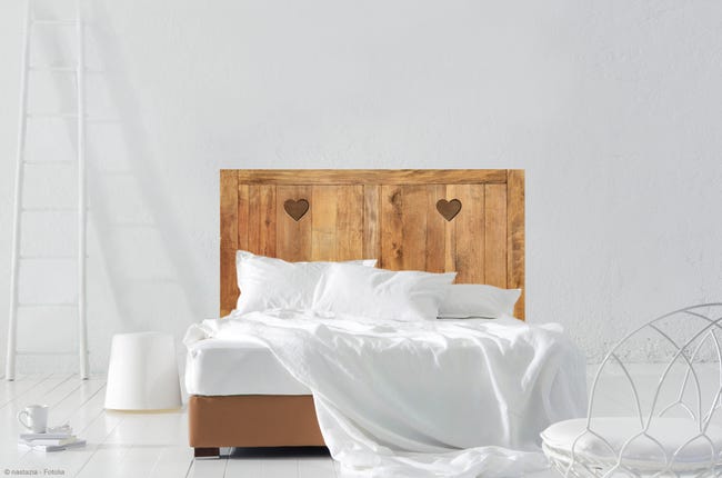 Sticker décoratif pour tête de lit, trompe l'oeil tête de lit , style