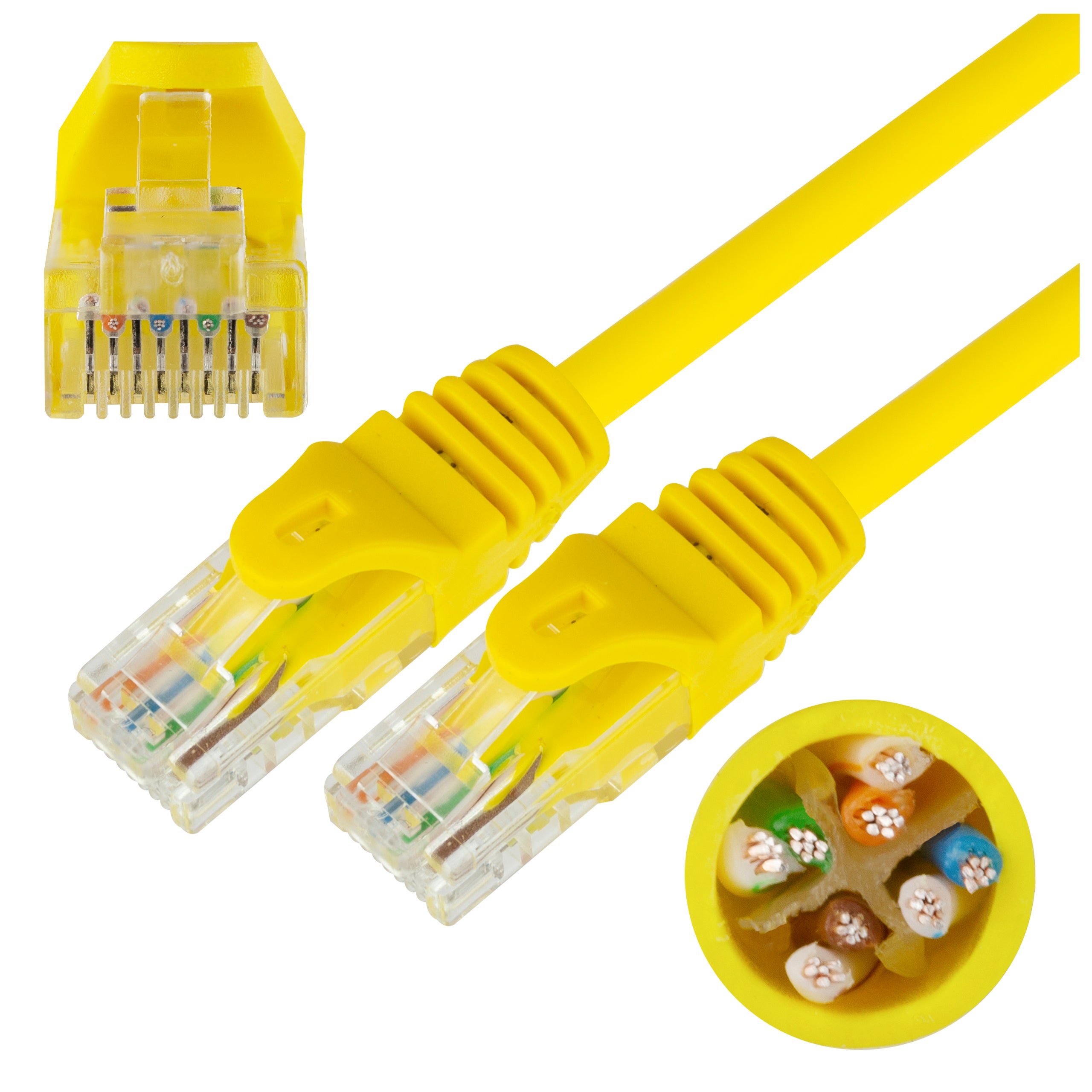 NEKU Kabel Patchcord UTP RJ45 kat.6 żółty 2m