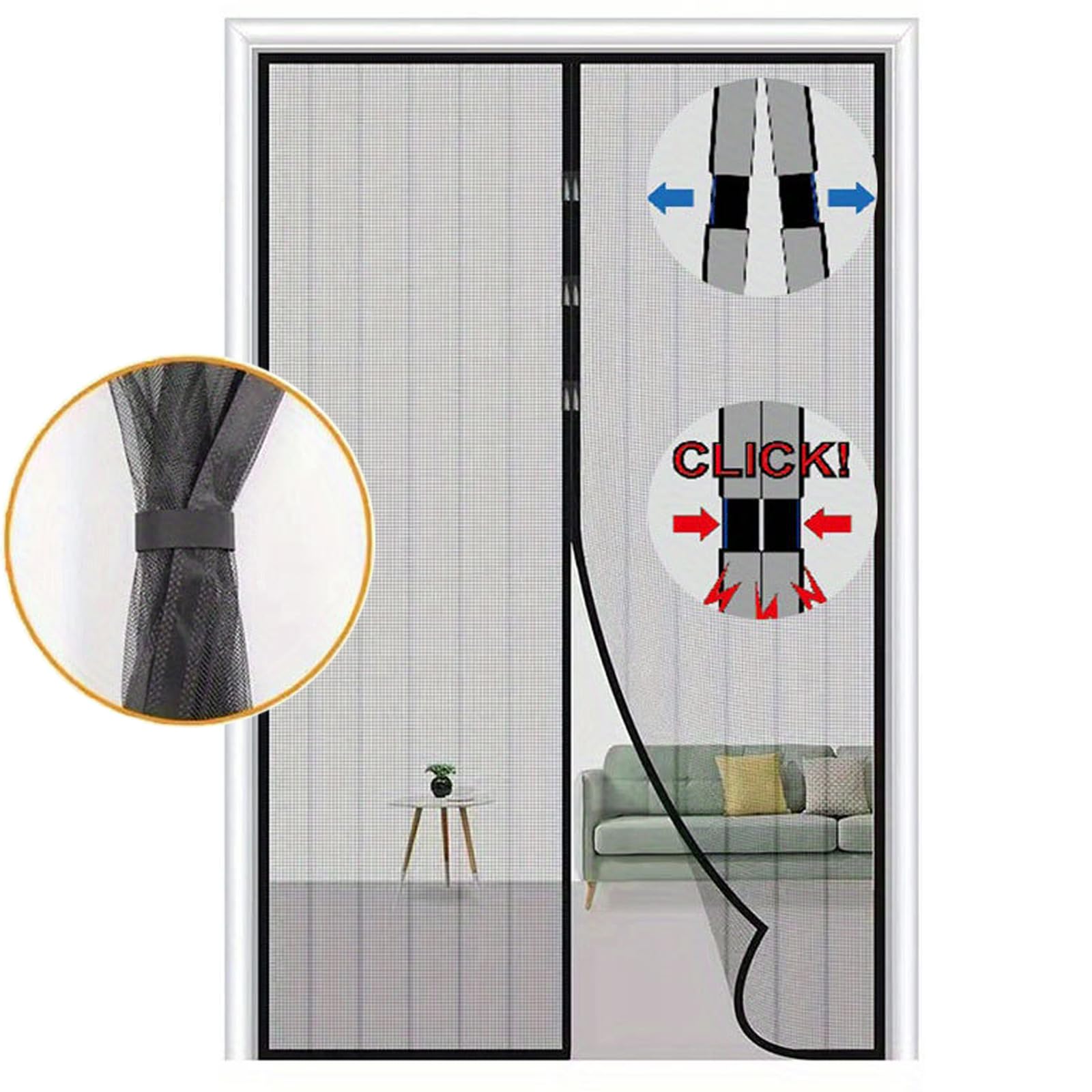 Sekey 80x200cm Zanzariera Magnetica Per Porta, Anti Insetti, Per Legno, Ferro, Porte In Alluminio, Facile Da Installare, Non è Necessario Praticare F | Leroy Merlin - Foto 2