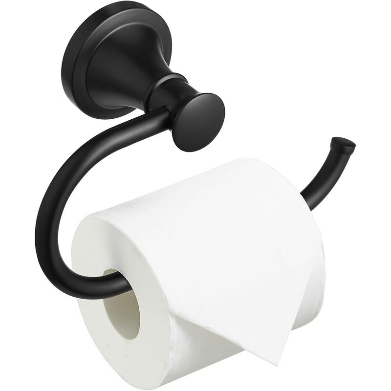 Czarny, matowy uchwyt na rolkę papieru toaletowego, akcesoria łazienkowe, nierdzewny uchwyt ścienny