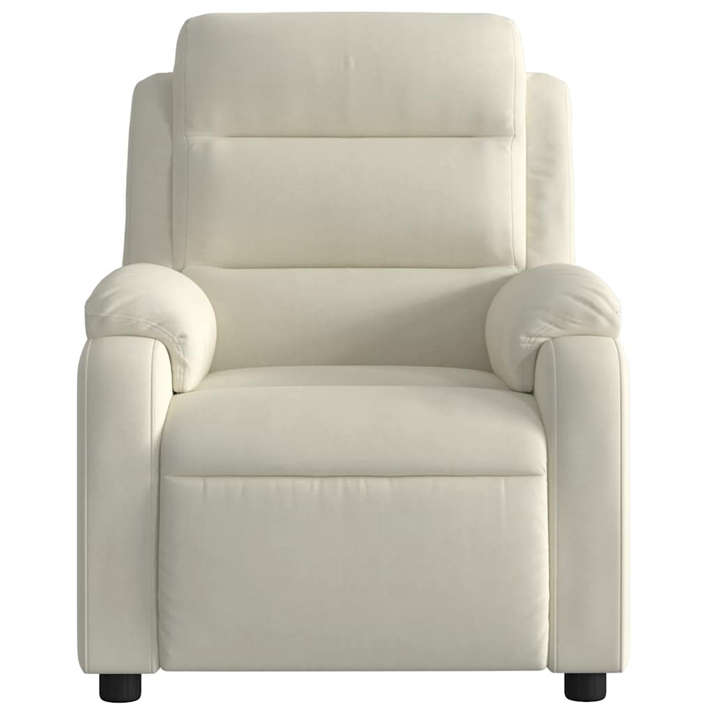 Fauteuil inclinable Crème Velours - 6