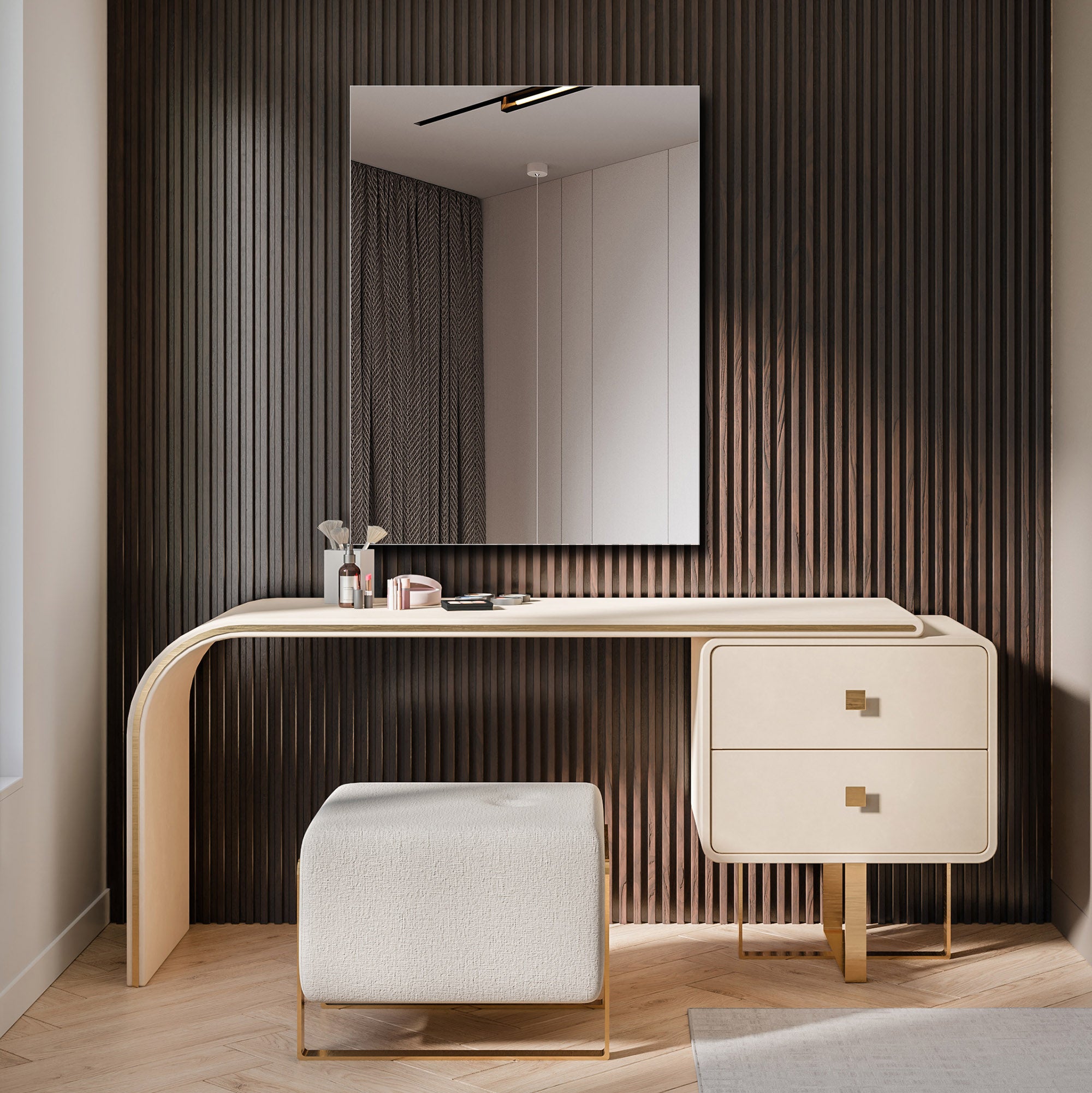 Miroir mural rectangulaire à suspendre 140x90cm – Miroir décoratif pour salon, salle de bain, entrée (L197) - 9