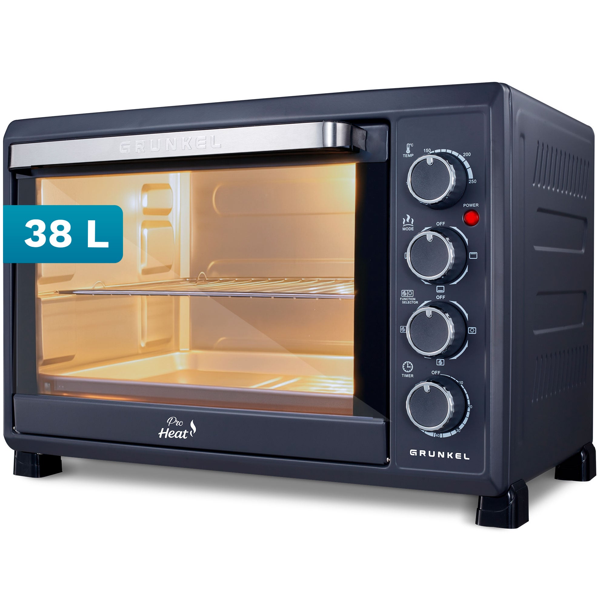 Grunkel Negro Horno De Sobremesa Hr-38Pro/ 2000W/ Capacidad 38L - Imagen 2