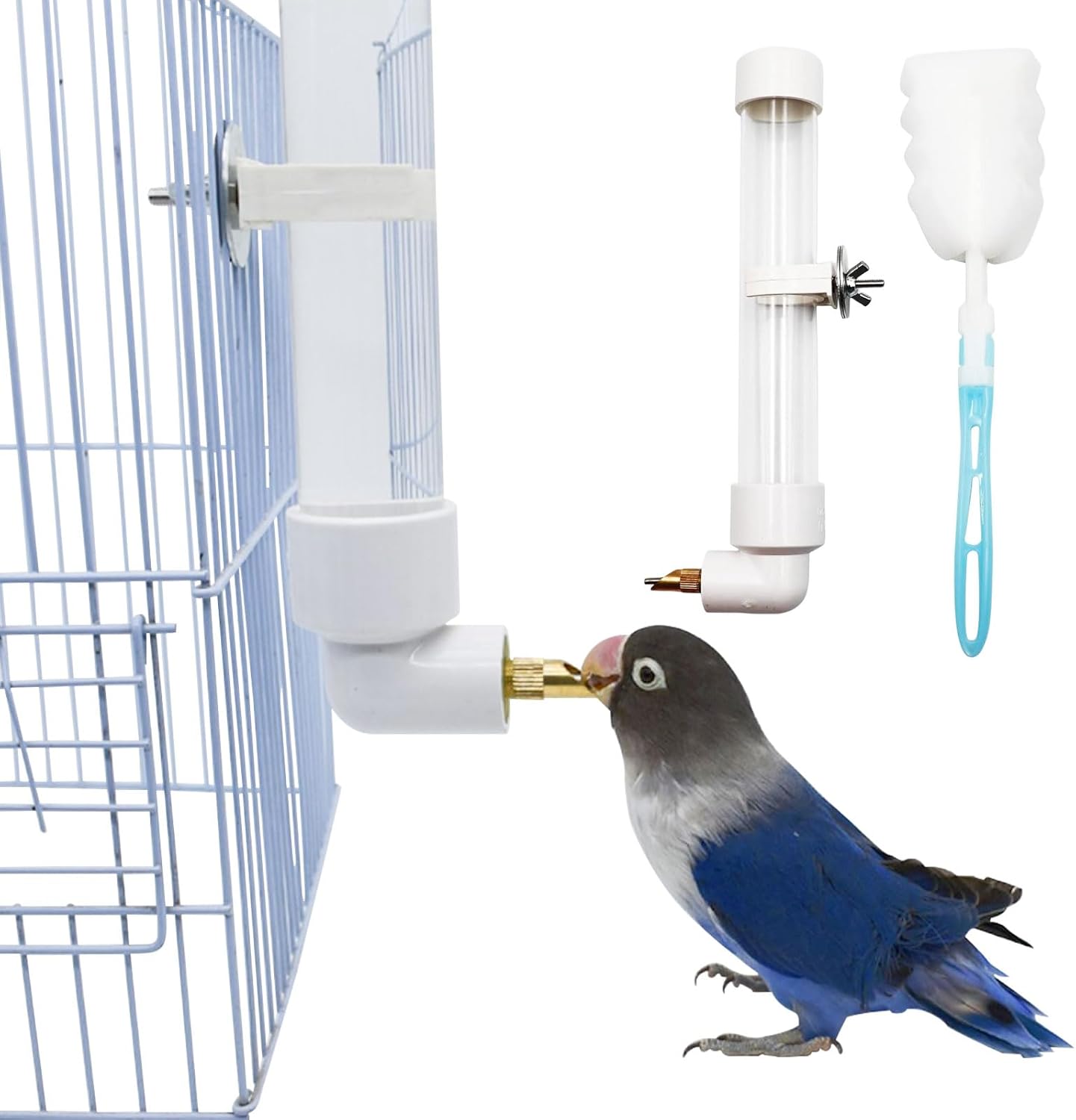 Distributeur D'eau Automatique Pour Pigeons Et Oiseaux - 2 Litres, Avec Poignée, à Suspendre - 9