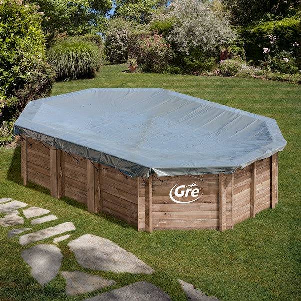 Cobertor de Invierno para Piscinas de Madera 580 g/m2 - Évora, Anís ...