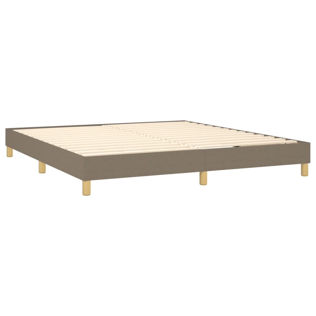 Cadre de lit à lattes, tissu, taupe, pour la chambre, 160 × 200 cm - 4