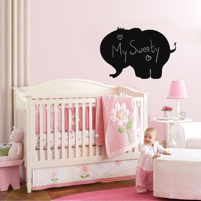 Adesivo Elefante silhouette - Sticker adesivo - adesivi murali - 110x160cm - 3